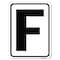 Signmission Sign with Letter F Heavy-Gauge Aluminum Rust Proof Parking Sign A-1824-22954 - alternate 1